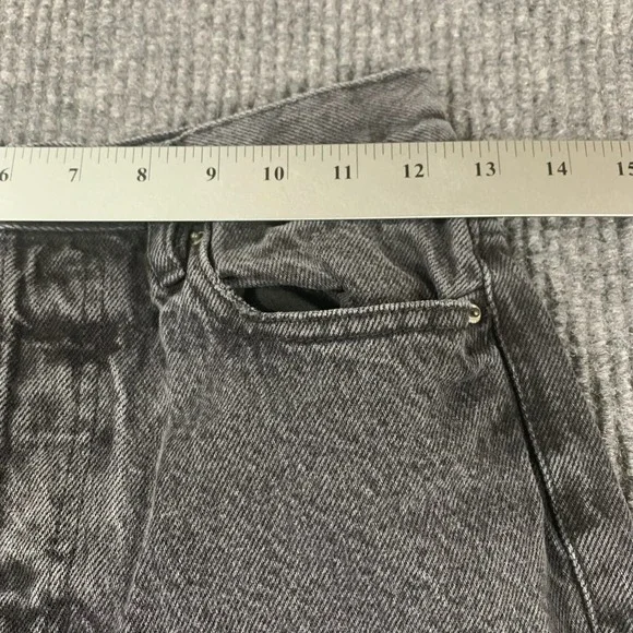 Pacsun Jeans Womens 25  Black Denim Dad Jean Distressed Baggy High‎ Rise 25x30 - Picture 10 of 16